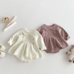 【66-100cm】 ワンピース  ゲーブル ロンパース - 画像 (2)