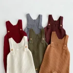 【66-100cm】 シンプル ニット サロペット or インナーシャツ - 画像 (3)