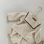 【66-90cm】 セーラー風 スクエア襟 セットアップ - 画像 (8)