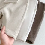 【73-120cm】 シンプル ボア サロペット - 画像 (18)