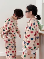 【90-150cm】ハート姉妹兄弟コーデ セットアップ - 画像 (4)