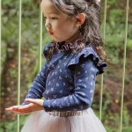 【90-150cm】フリル花柄 インナー シャツ - 画像 (3)