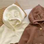 【66-90cm】 フーディ熊柄 オールインワン - 画像 (14)