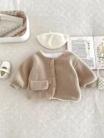 【66-100cm】 ポケット付き ボア アウター - 画像 (8)