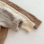 【66-100cm】 ゲーブル編み セーター or サロペット - 画像 (13)
