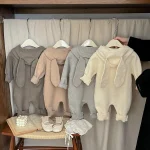 【66-100cm】 ウサギフード付き オールインワン