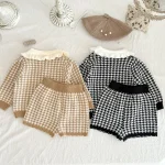 【66-110cm】千鳥格子 セットアップ - 画像 (3)