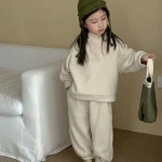 【80-150cm】 フリースボタン付き セットアップ - 画像 (5)