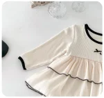 【66-90cm】 リボン付き ワンピース風 ロンパース - 画像 (11)