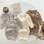 【66-100cm】 ゲーブル編み セーター or サロペット - 画像 (11)