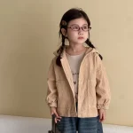 【80-150cm】 フード付き ポケット付き アウター - 画像 (5)