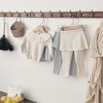 【73-100cm】 フリル カラー トップス＆スカート パンツ 2点セット - 画像 (4)