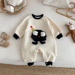 【66-90cm】 サイドボタンカートゥーン オールインワン - 画像 (7)