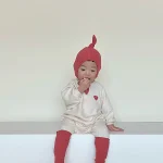 【66-90cm】 ハート刺しゅう ロンパース - 画像 (14)