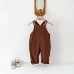 【80-130cm】 フロントポケットコーデュロイ サロペット OR セーター - 画像 (7)