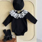 【66-90cm】 フラワー襟 ロンパース - 画像 (12)