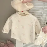【66-90cm】 フラワー ロンパース - 画像 (4)