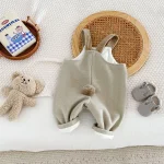 【73-120cm】 シンプル ボア サロペット - 画像 (15)