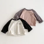 【73-100cm】 カラー切り替え シャツ - 画像 (2)