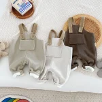 【73-120cm】 シンプル ボア サロペット - 画像 (4)