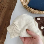 【90-130cm】 フリルビッグ襟 ニット トップス - 画像 (8)