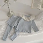 【73-100cm】 丸襟リブ セットアップ - 画像 (5)