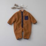 【66-90cm】暖かい フリース ロンパース - 画像 (5)