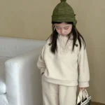【80-150cm】 フリースボタン付き セットアップ - 画像 (8)
