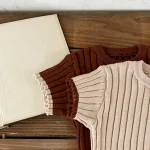 【66-90cm】 ニット リブ セットアップ - 画像 (13)
