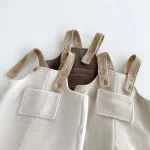 【73-120cm】 シンプル ボア サロペット - 画像 (17)