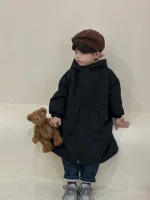 【80-150cm】 裏ボアフーディーコート - 画像 (6)