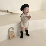 【66-90cm】 セーラー風 スクエア襟 セットアップ - 画像 (3)