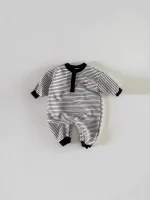 【66-90cm】 ボーダー オールインワン - 画像 (6)