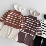 【80-130cm】 ボーダー トップス ORアレア パンツ - 画像 (3)