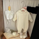 【66-100cm】 ウサギフード付き オールインワン - 画像 (6)