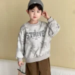 【80-150cm】 英字プリント トレーナー - 画像 (7)