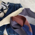 【90-140cm】 カラー 切り替え トップス - 画像 (9)
