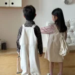 【80-150cm】 ポケット付き サロペット or ワンピース - 画像 (5)