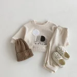 【73-110cm】 象柄 ワッフル セットアップ - 画像 (6)