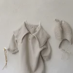 【66-90cm】 韓国風 ノーカラー ロンパース - 画像 (11)