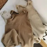 【80-130cm】 レトロ シンプル サロペット - 画像 (11)