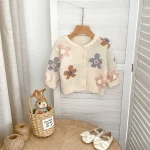 【66-100cm】 フラワー カーディガン - 画像 (14)