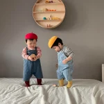 【66-100cm】ボーダー シャツ orデニム サロペット - 画像 (8)