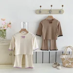 【73-110cm】 リボン リブ セットアップ - 画像 (7)