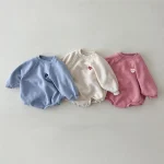 【66-90cm】 ハート刺しゅう ロンパース - 画像 (16)