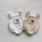 【66-90cm】 熊柄 ボア ロンパース - 画像 (5)