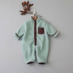 【66-90cm】暖かい フリース ロンパース - 画像 (4)