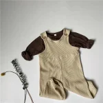 【80-130cm】 レトロ シンプル サロペット - 画像 (6)