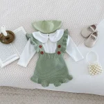 【66-100cm】 フリル ニット サロペット - 画像 (5)