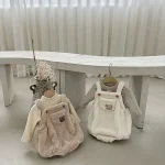 【66-90cm】 熊柄 ボア ロンパース - 画像 (4)